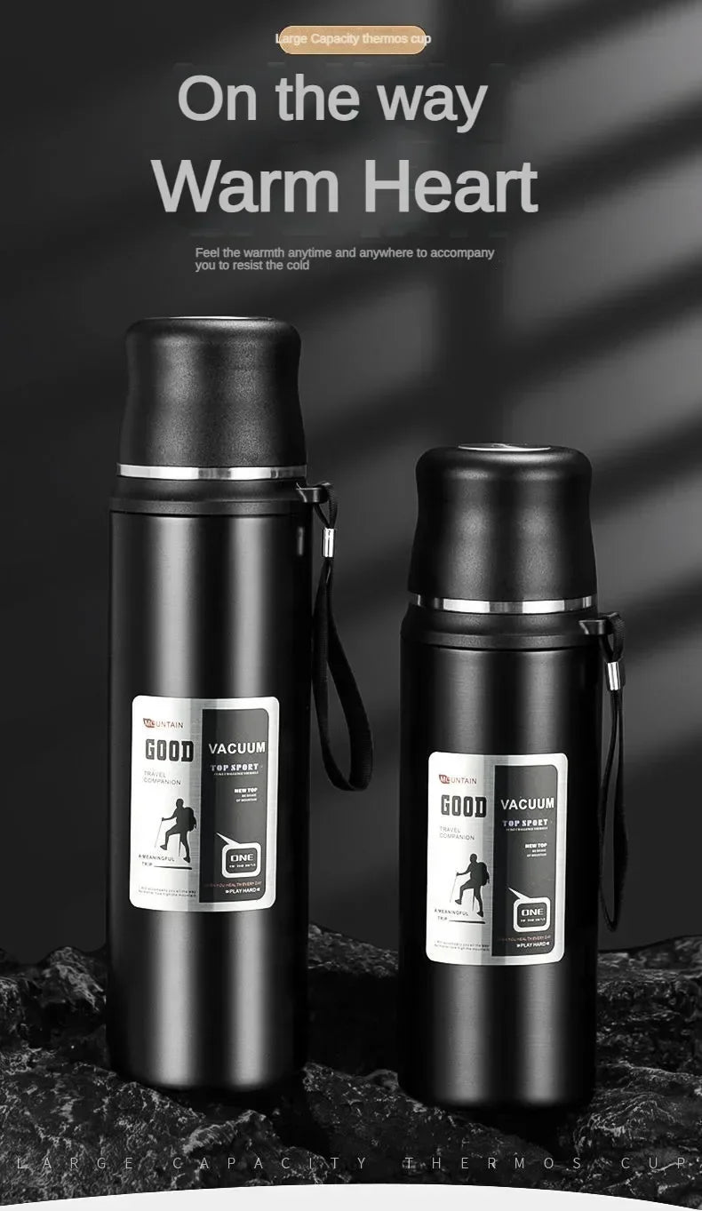 Grande Bouteille Isotherme en Acier Inoxydable – Thermos de Voyage prévisionnel