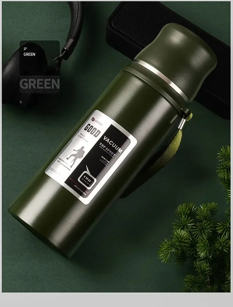 Grande Bouteille Isotherme en Acier Inoxydable – Thermos de Voyage prévisionnel