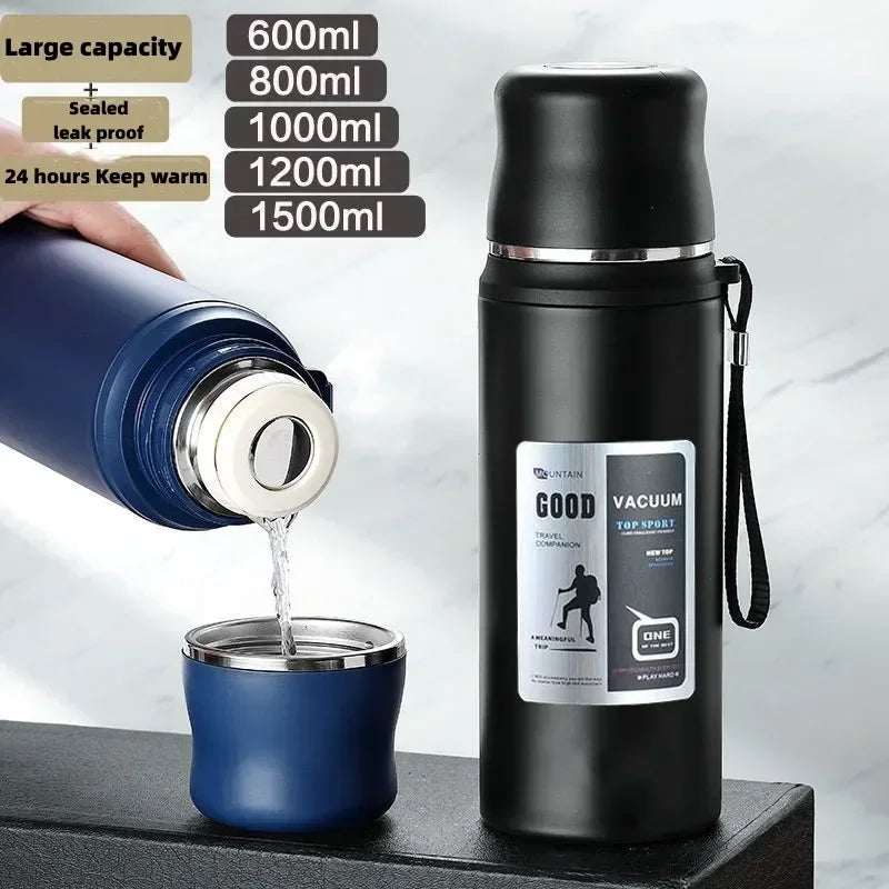 Grande Bouteille Isotherme en Acier Inoxydable – Thermos de Voyage prévisionnel