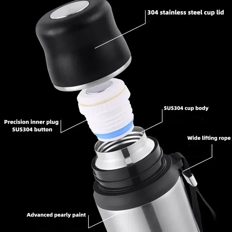 Grande Bouteille Isotherme en Acier Inoxydable – Thermos de Voyage prévisionnel